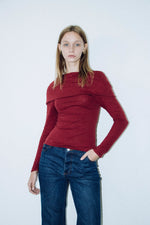 GABRIELLE TOP - BURGUNDY