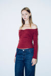 GABRIELLE TOP - BURGUNDY