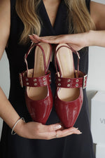 SLINGBACKS EMMA BURGUNDY