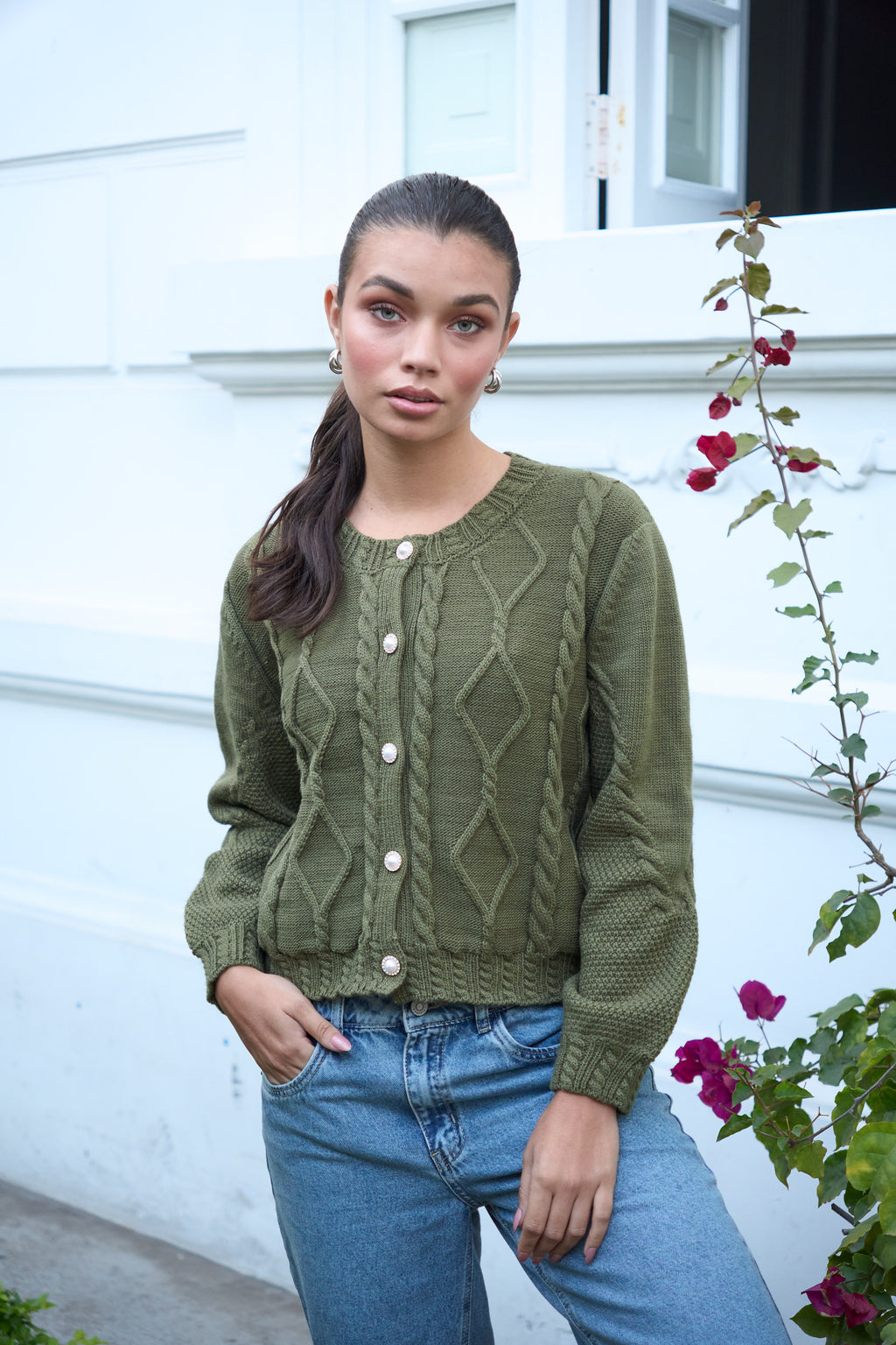 SADIE CARDIGAN OLIVE