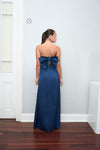 RIBBON DRESS NAVY BLUE